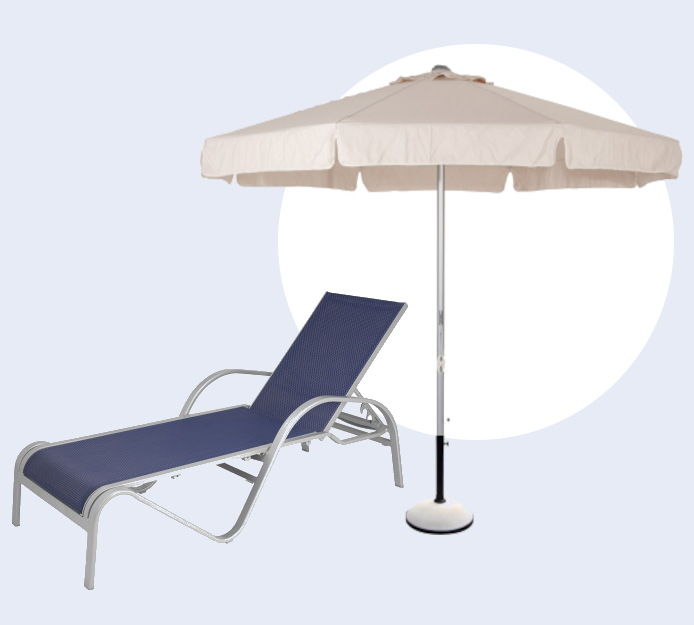 tumbona y parasol